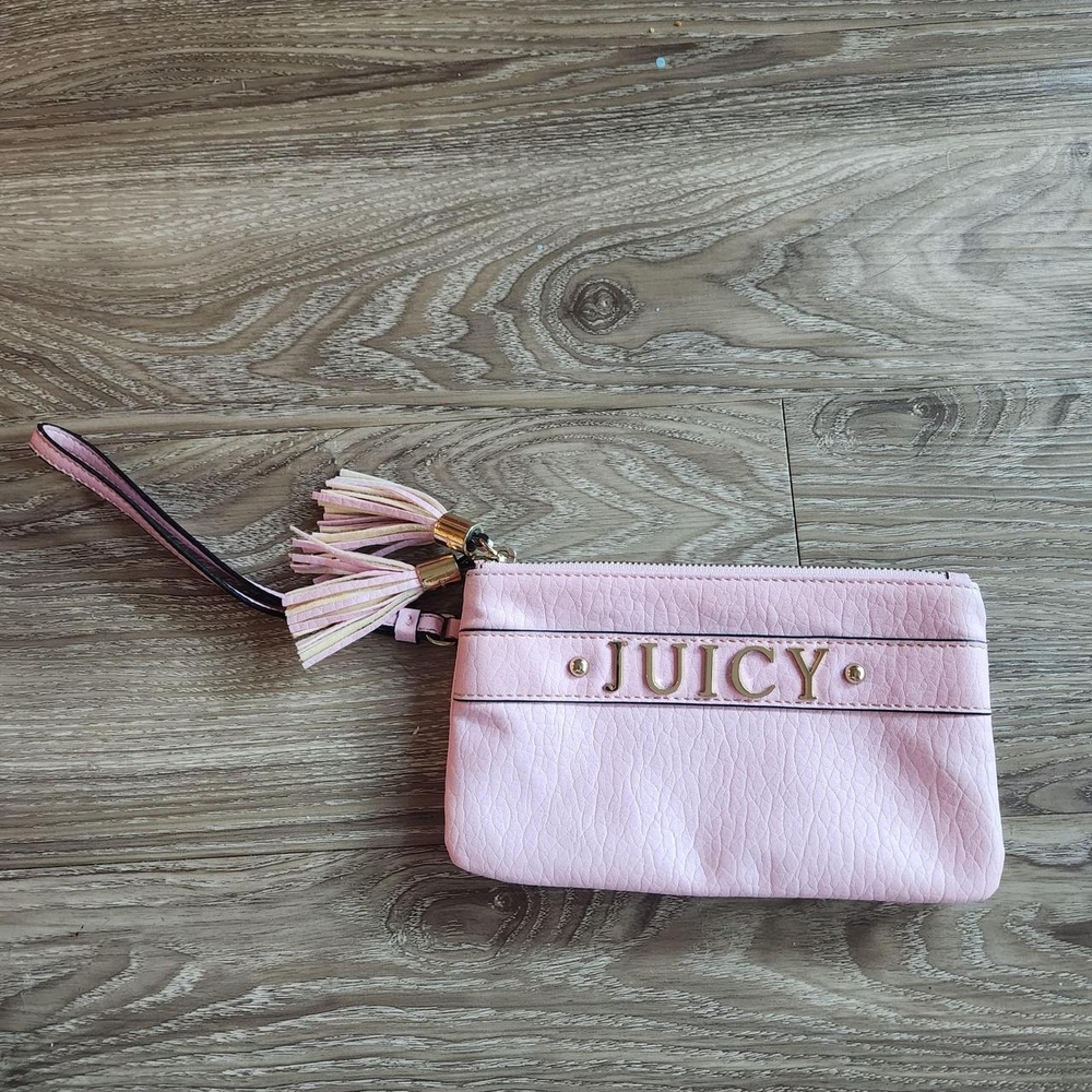 Juicy Couture Light Pink Wristlet with Tassel